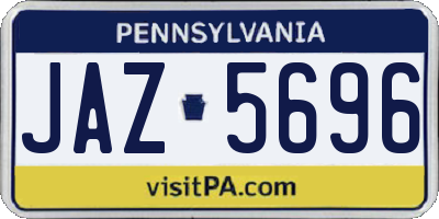 PA license plate JAZ5696