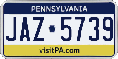 PA license plate JAZ5739