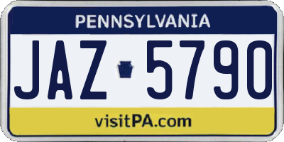 PA license plate JAZ5790