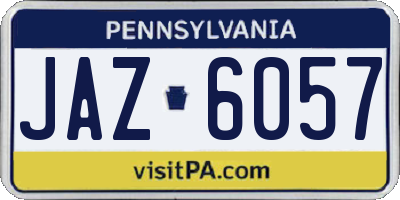 PA license plate JAZ6057