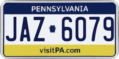 PA license plate JAZ6079