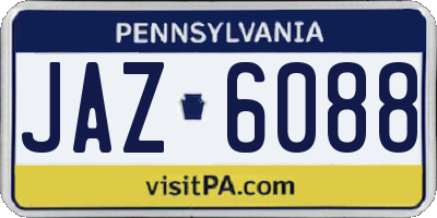PA license plate JAZ6088