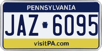 PA license plate JAZ6095