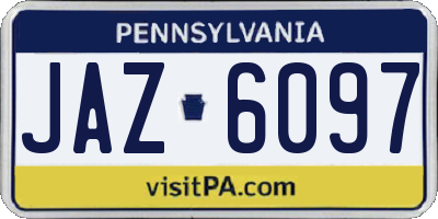 PA license plate JAZ6097