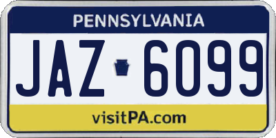 PA license plate JAZ6099
