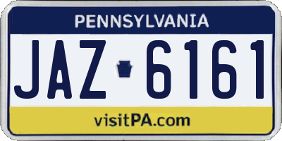 PA license plate JAZ6161