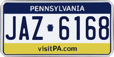 PA license plate JAZ6168
