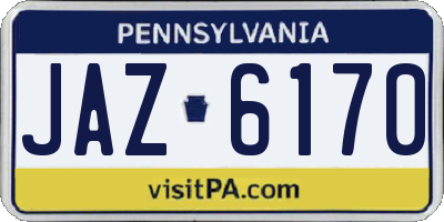 PA license plate JAZ6170