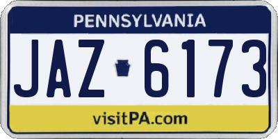 PA license plate JAZ6173