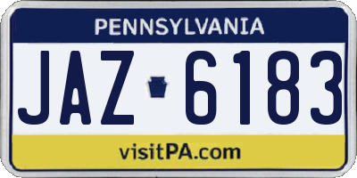 PA license plate JAZ6183