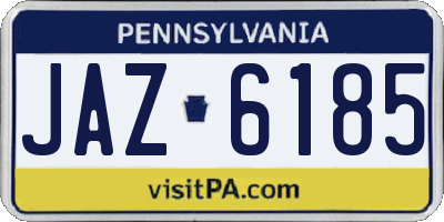 PA license plate JAZ6185