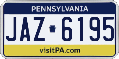 PA license plate JAZ6195