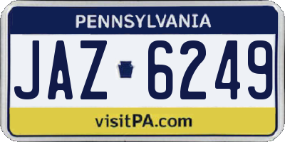 PA license plate JAZ6249