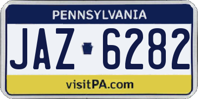 PA license plate JAZ6282