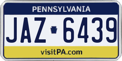 PA license plate JAZ6439