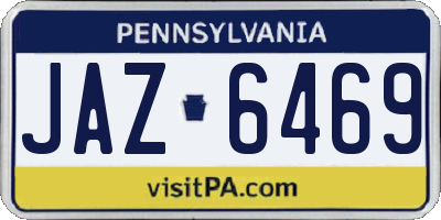 PA license plate JAZ6469