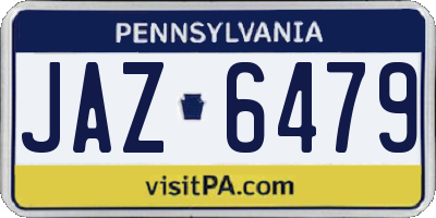 PA license plate JAZ6479