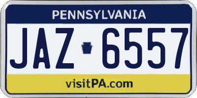 PA license plate JAZ6557