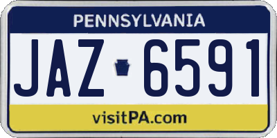 PA license plate JAZ6591