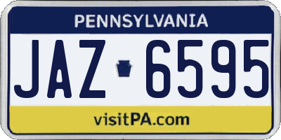 PA license plate JAZ6595