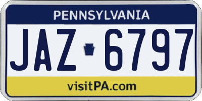PA license plate JAZ6797