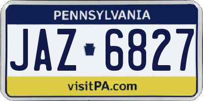 PA license plate JAZ6827