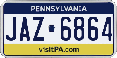 PA license plate JAZ6864