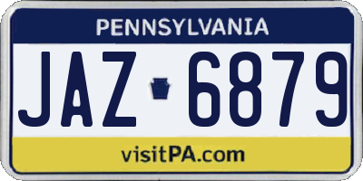 PA license plate JAZ6879