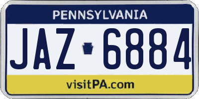 PA license plate JAZ6884