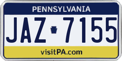 PA license plate JAZ7155