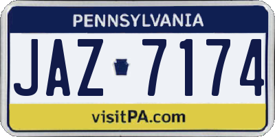 PA license plate JAZ7174