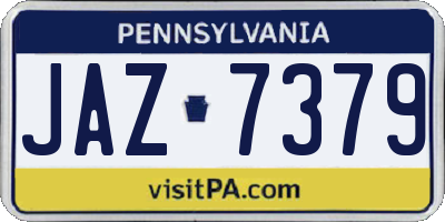 PA license plate JAZ7379