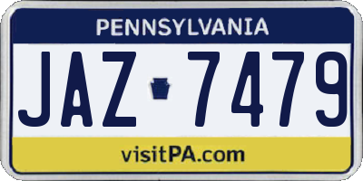 PA license plate JAZ7479