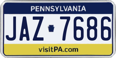 PA license plate JAZ7686
