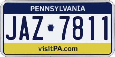 PA license plate JAZ7811