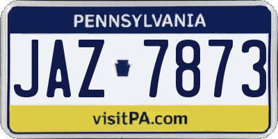 PA license plate JAZ7873
