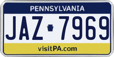 PA license plate JAZ7969