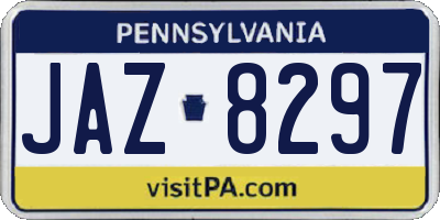 PA license plate JAZ8297