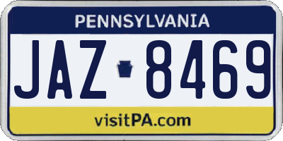 PA license plate JAZ8469