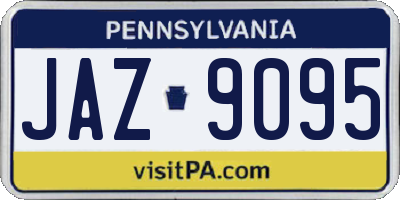 PA license plate JAZ9095