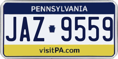 PA license plate JAZ9559