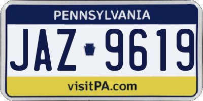 PA license plate JAZ9619