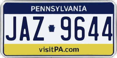 PA license plate JAZ9644