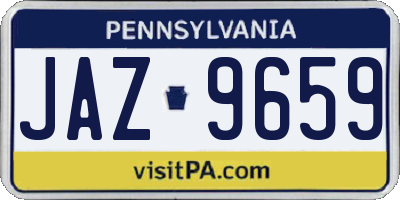 PA license plate JAZ9659