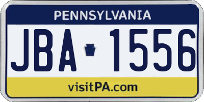 PA license plate JBA1556