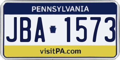 PA license plate JBA1573