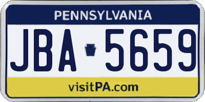 PA license plate JBA5659