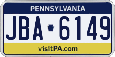 PA license plate JBA6149