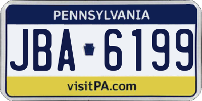 PA license plate JBA6199