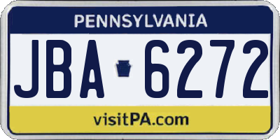 PA license plate JBA6272